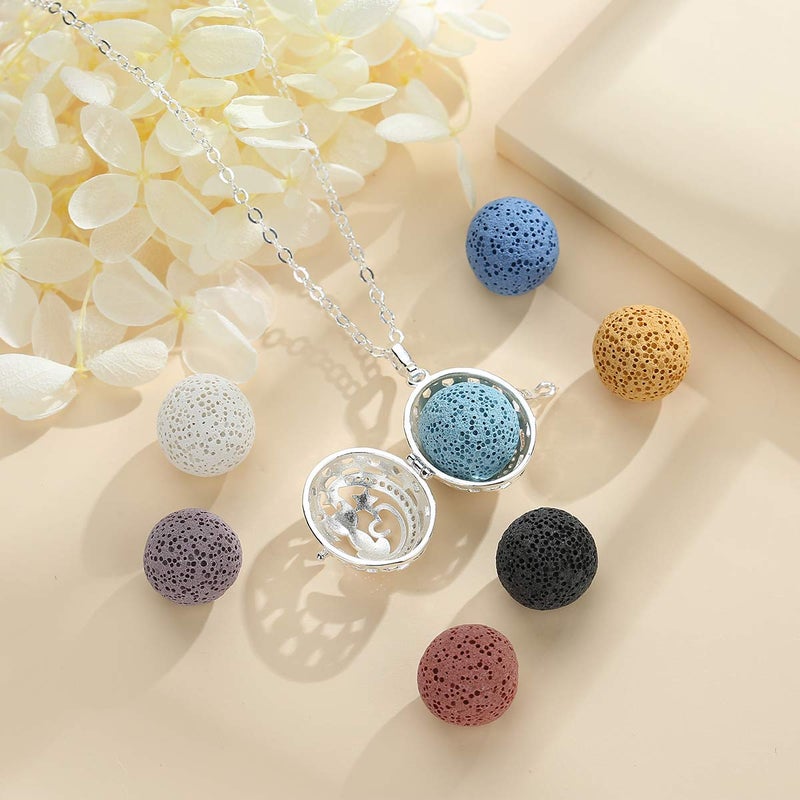 INFUSEU Aromatherapy Necklace Dragonfly Pendant for Women Essential Oil Diffuser Jewelry Large Lava Rock Stone Unique Aroma Perfume Spiritual Gifts for Meditation Yoga - Image 3
